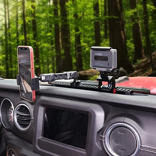 RERPRO JL Dash Mount Притежателя на Телефона Екшън-Камера Поставка за 2018-2023 Jeep Wrangler JL 2020-2023 Gladiator JT Релси за