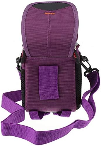Калъф-чанта Navitech Purple за цифрова камера, Съвместима с Canon Vixia HF W10, с колан и пагон