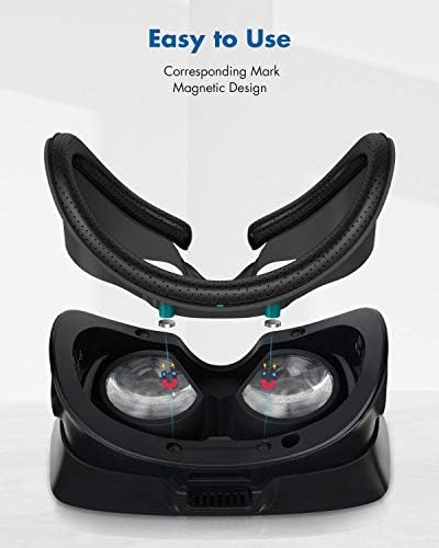 Скоба за интерфейс за лице KIWI design VR с подплата за носа със защита от течове, 2 бр., тампон за лице от изкуствена кожа със
