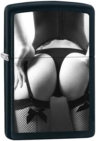Запалка Zippo, Колекция Midnight Girl - Изглед отзад на 1 Черна Матова 75048