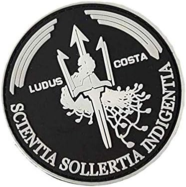 Коста гладиаторската арена ludus Тризъбец Военен Кука Контур Тактика Морал PVC Нашивка