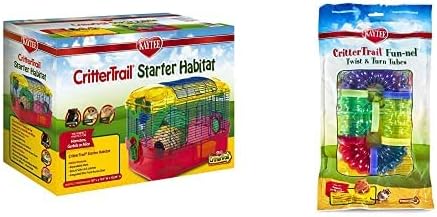 Kaytee CritterTrail Starter Habitat за домашни хамстери джуджета, един gerbil или мишки с храна Kaytee Forti-Diet Pro Health за