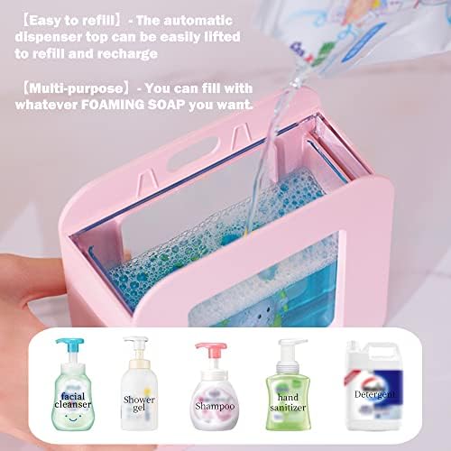 AMYESE Сладко Automatic Soap Dispenser - Детски Безконтактен Розова Опаковка Сапун за ръце, монтиран на стената, Водоустойчив, която