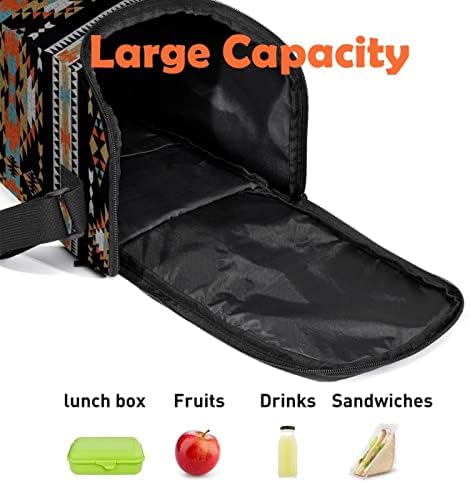 Мотиви индианец Голям Обяд-Бокс За Възрастни многократна употреба Обяд-голяма пазарска чанта за Преносим Голям Органайзер