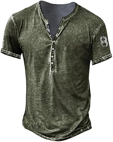 Мъжки ризи с Модел, Мъжки Модни Тениска с Къс ръкав с Печат и бродерия