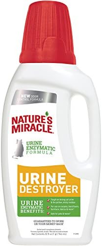 Nature's Miracle P-97005 Средство за унищожаване на урина - Энзимное средство за почистване на котешка урина - Вливането, 32 ет.