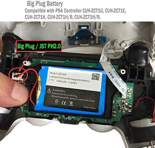3,7 1800 mah Батерия за PS4 Контролер за Смяна на батерията LIP1522 1000 mah Bateries Pack (Cuh-ZCT1U Батерия 2 бр.)