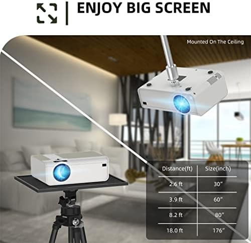 Мини проектор FZZDP T4 3600 Лумена С поддръжка на Full 1080P LED Proyector с голям екран, Преносим за Домашно кино Smart Video в