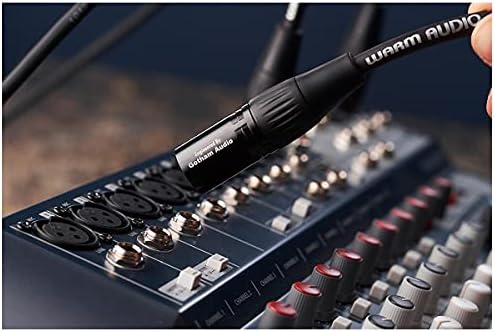 Микрофон кабел Warm Audio Pro Series XLR Жена -XLR мъжки - 6 фута висок, черен / сребрист (Pro-XLR-6')