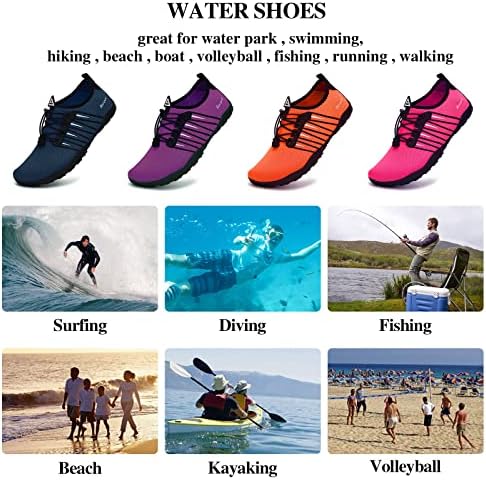 Водна Обувки Racqua Бързосъхнеща Бос Водни Водни Видове Спорт на Плажа Басейн за Плуване, Сърфинг, Гмуркане за Мъже Жени
