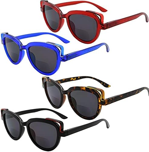 Eyekepper, 4 опаковки Бифокальных Очила За четене, Дизайн Котешко око, Двухфокусные Ридеры За Жени