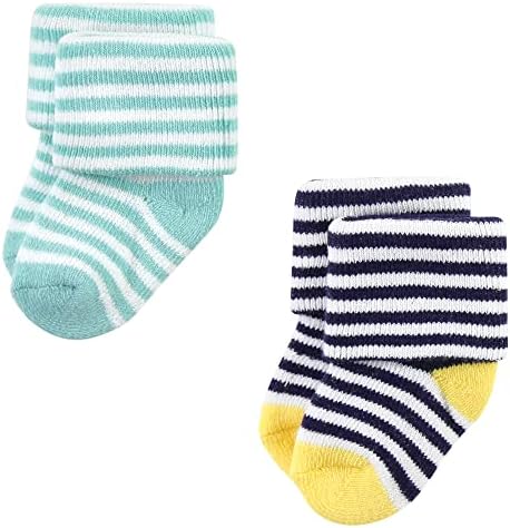 Детски Памучни чорапи за новородени и Хавлиени чорапи Hudson Baby Унисекс, Слънчевата Система, 0-6 Месеца