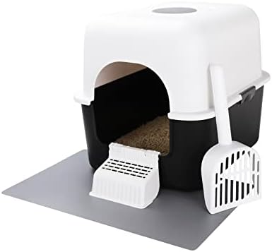 Кутия за котешки тоалетни Sfozstra с капак, изцяло Закрит брызгозащищенный и запечатан котешката за урина, с високи ръбове и без