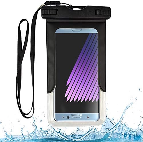 Водоустойчив калъф за телефон на съвсем малък, Суха чанта, Съвместима с AT & T Radiant Основната, Fusion Z (Черен)