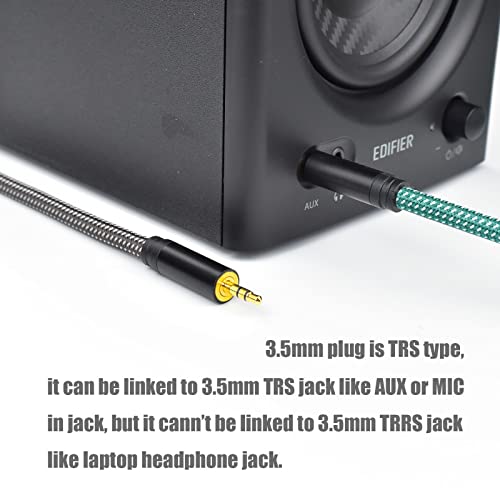 Микрофон кабел Ihurlu 1/8-XLR, 3,3 Метра, XLR жак за стерео с 3.5 мм кабел Mini TRS Aux, които не са симетрични, с найлонов оплеткой,
