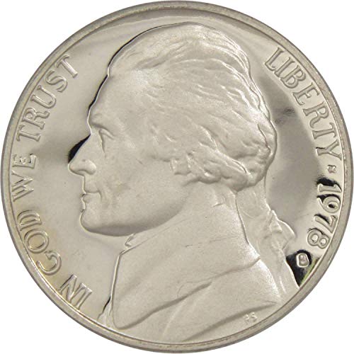 1978 Година, са подбрани монета Jefferson Nickel 5 Cent Piece Choice Proof 5c САЩ