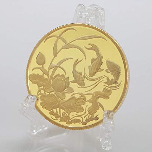 Китайска Колекция Възпоменателни Монети Koi Fish Монети Фън Шуй Щастливата Златна Монета Любовта На Животните, За Нова Година Колекция