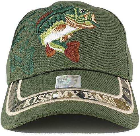 Магазин за модни дрехи Kiss My Bass Fish Бродирани Регулируема Бейзболна Шапка
