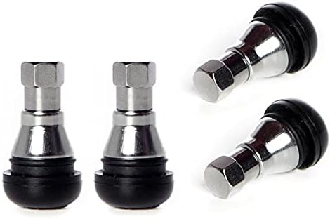Характеристики на веригата се Къса Хром хромирани пръти клапани TR412 TR-412 22 мм с нисък профил (комплект от 4)