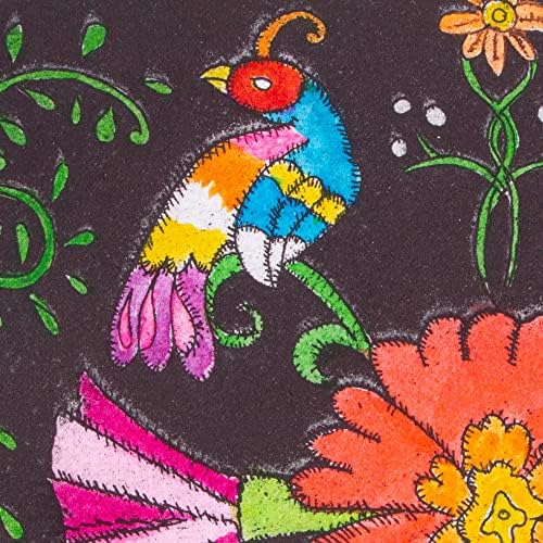 Модерна Фристайловая картина на NOVICA Multicolor с участието на животни от Мексико Бродерия птици