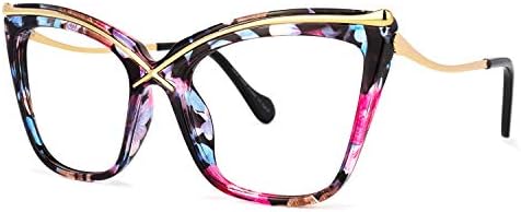 Zeelool Стилни Големи Очила Cat Eye Blue Light Blocking Glasses за Жени със Защита от UV400 Winston OX006465