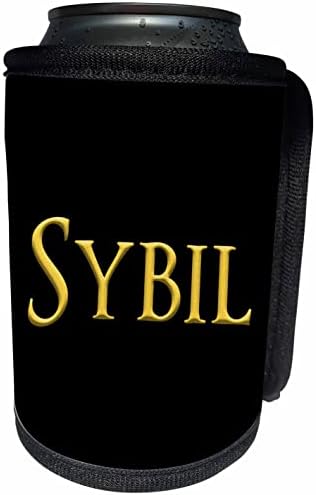 3дРоза Sybil луксозно име за момиченце в Америка. Жълто черните. - Опаковки за бутилки-охладители (cc_353710_1)