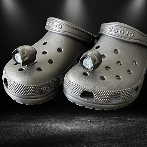 Акумулаторна фарове за Crocs, 2 набор от led светлини за обувки Croc, Аксесоар за закрепване на фенерче-шарма-открит стяга за налобный