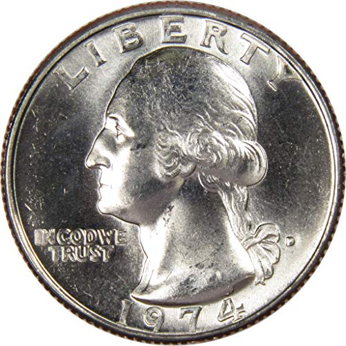 1974 D Washington Quarter BU Не Циркулационни Монети, Монетен двор на щата 25c са подбрани Монета в САЩ
