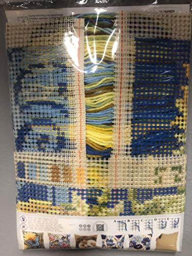Комплект възглавници за бродерия на кръстат бод Vervaco Слънчогледи В Синя 16 x 16