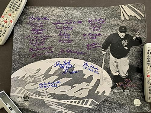 Екипът на ню ЙОРК МЕТС, 1962, С АВТОГРАФ (19 души), 16 X 20 w / JSA - Снимки на MLB с автограф
