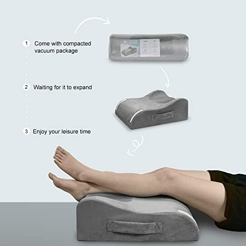 Олекотена Възглавница за повдигане на Постоперативна краката, Колената, Глезените, Възглавница за Повдигане на краката от пяна с памет ефект за Нараняване на Съня,
