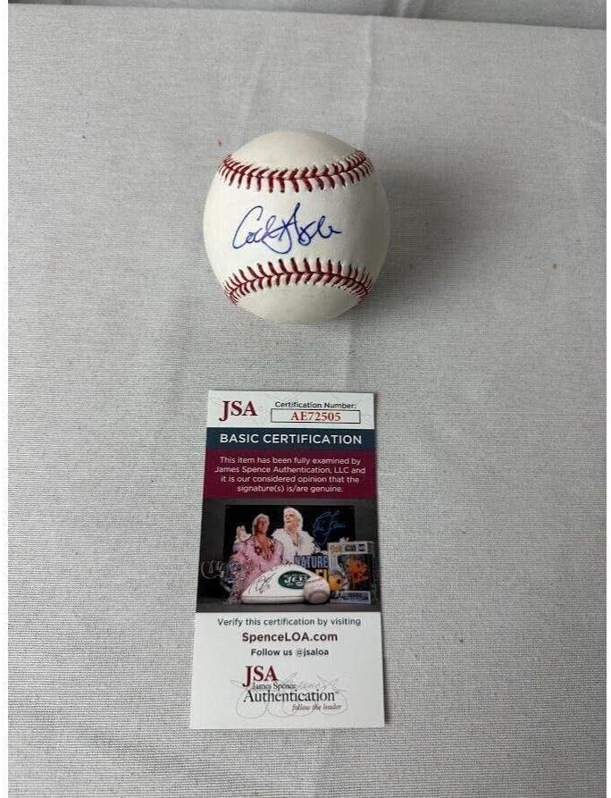 Коуди Аш подписа OMLB Baseball JSA с автограф AE72505 - Бейзболни топки с автографи
