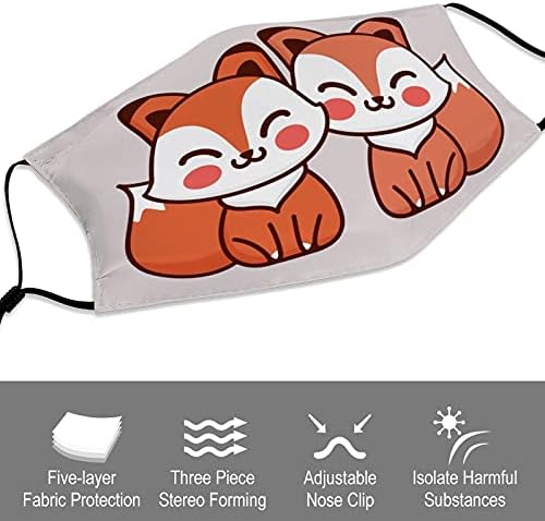 Творчески Прахозащитен Калъфи За Устата Защитно Облекло Тъканни Маска дизайн Сладка Двойка Животни Карикатура Лисица подарък за