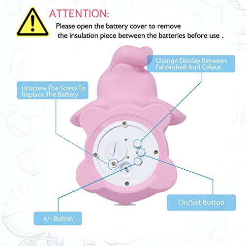Термометър за детска баня Намалявам Yearning Upgrade | Инструмент за сигурност за детска баня | По Фаренхайт и Целзий | Плаващи