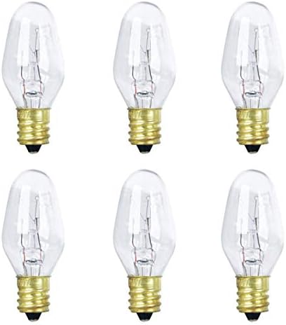 Бистра Нощна лампа с нажежаема жичка Xtricity 7W C7, Цокъл под формата на Канделябра E12, 22 Люмена, С регулируема яркост, 130 В, (6 бр.)