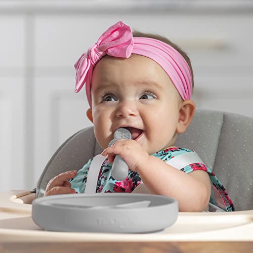 TalkTools Itsy Tiny Silicone Spoons – Две опаковки Меки силиконови Тренировъчни лъжици за самостоятелно хранене за бебета и малки