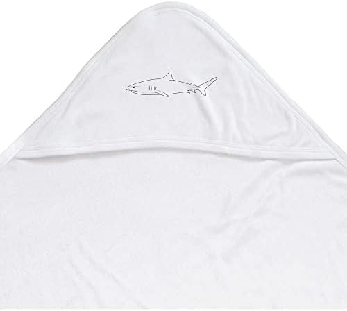 Бебешка хавлиена кърпа с качулка Azeeda 'Grumpy Shark' (HT00020919)