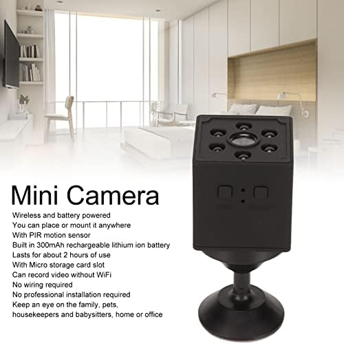 KUIDAMOS Мини Камера за Наблюдение, 1080P HD Дистанционно Управление PIR Датчик за Движение, Камери за Наблюдение, Лесен монтаж