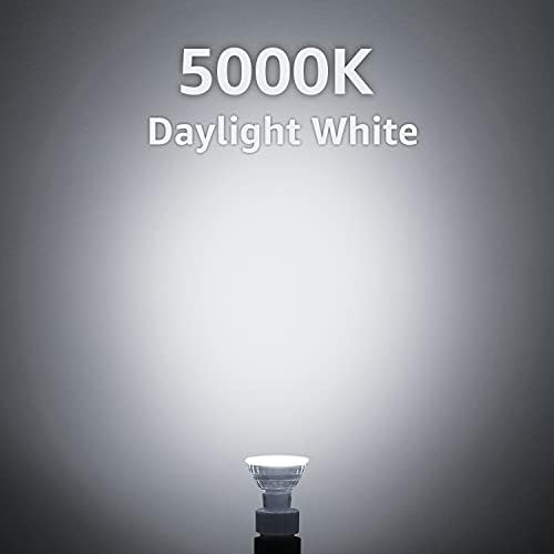 Led лампи МАЙСТОРСТВО MART GU10, Диммируемый дневна светлина 5000K Бял цвят 4,5 W (еквивалент, халогенни 50 W), изцяло Стъклена покритие MR16, срока на експлоатация на 25000 часа, пос