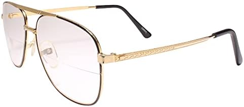 Vintage слънчеви Очила за четене с Квадратни Златни Бифокальными Лещи 90-80-те години 1.75
