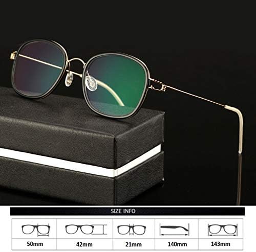 RXBFD Фотохромичните Очила за четене, Ретро Метална Дограма с пълна рамки, Удобни Слънчеви очила с защита от Uv, Подходящи за мъже