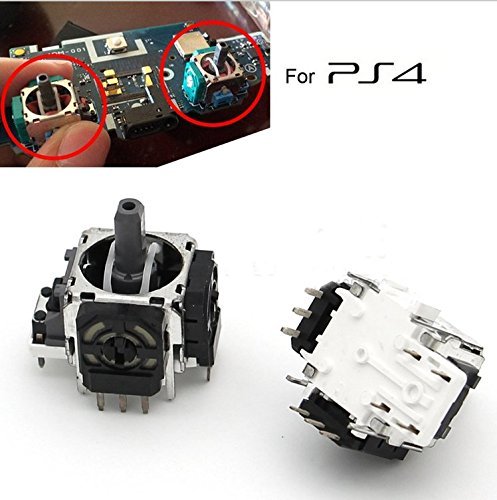 2 x 3D Аналогов Джойстик с Джойстик за Подмяна на контролера на PlayStation 4 PS4