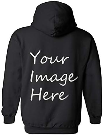 Helyou Индивидуален Мъжки Пуловер с качулка с качулка-Двойна дизайн-Добавете нещо (Черно / Бяло / Червен / сив)