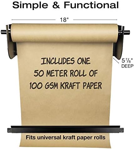 Стенен монтаж опаковка и нож за крафт-хартия: Включва в себе си поименно, крафт хартия, с 50 метра - идеално за съставяне на списъци със задачи, специални ястия за деня