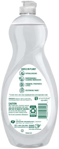 Течен сапун за миене на съдове Palmolive Ultra в чист вид, без ароматизатори - 32,5 течни унции
