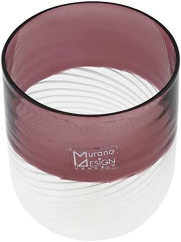 Чаша GlassOfVenice Filigrana От Муранско стъкло - Виолетово-Бял