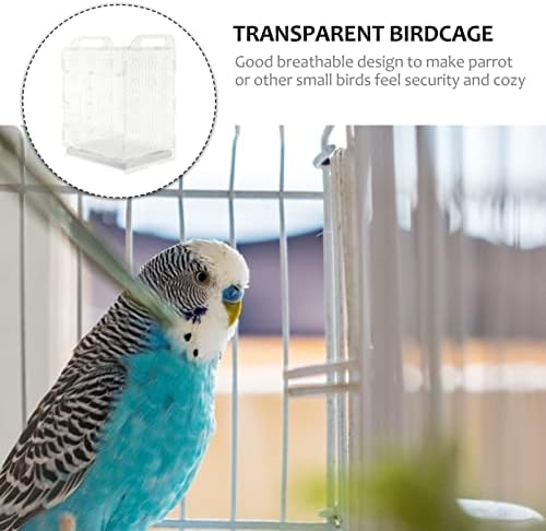 Люлка STOBOK Комплект Аксесоари Птичья Клетка Акрилна Клетка за Птици Прозрачен Окачен Къщата Къща за Папагал Хранене на Птиците