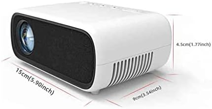 Мини проектор WIONC за видео във формат Full HD 1080P Преносим проектор YG-280 Проектор мултимедиен плейър, за домашно кино (Цвят: