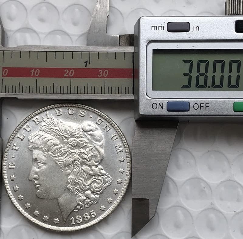 Версия на американската монети Морган 1884 г. Сребърен долар Месинг със сребърно покритие Антикварни Чуждестранни Възпоменателни