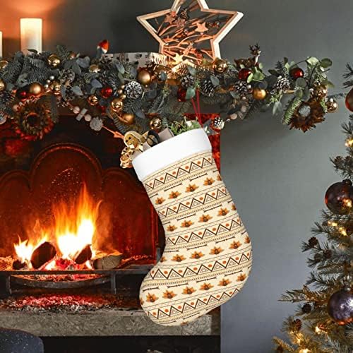 Augenstern Коледни Чорапи, Aztec Turkey Gobble За Деня На Благодарността Двустранни Чорапи За Окачване На Камината